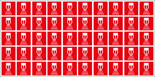 [9M1514] 9M1514 - Foglio n.50 etichette adesive simbolo SPRINKLER