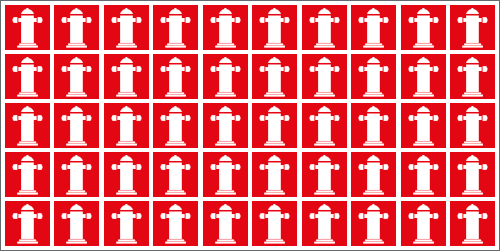 [9M1529] 9M1529 - Foglio n.50 etichette adesive simbolo IDRANTE