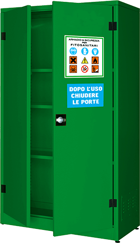 [ARF100] ARF100 - armadio per fitosanitari 2 ante h. 185 cm. colore verde