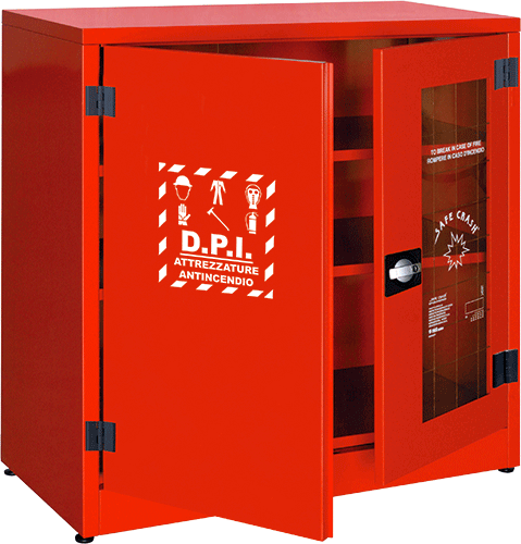 [ARR1053] ARR1053 - Armadio verniciato 1 anta cieca e 1 finestrata 2 ripiani