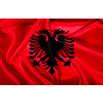 [BAPES225A] BAPES225A - bandiera ALBANIA con lavorazione mm 1500x2250