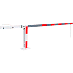 [BARS41F4] BARS41F4 - Barriera manuale piedino fisso a murare e barra alluminio da mt. 4