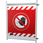 [BARS801N] BARS801N - transenna singola da montare SAFEIN 80x100 simbolo ACCESSO VIETATO