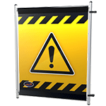 [BARS801P] BARS801P - transenna singola da montare SAFEIN 80x100 simbolo PERICOLO GENERICO