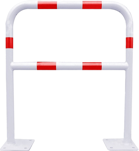 [BARV600RB] BARV600RB - barriera bianco/rossa con piastra di fissaggio alle basi