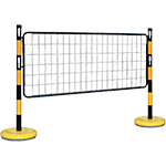 [BARVR13YN] BARVR13YN - barriera in acciaio verniciato G/N c.pannello rete nero mm 1500x1000 h