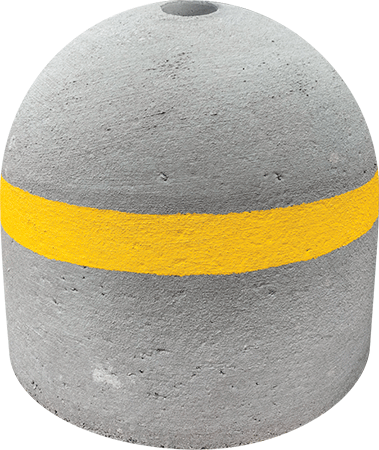 [BC248G] BC248G - Base cemento con foro diametro 48 kg 210 + banda gialla