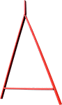 [BGP150R] BGP150R - coppia gambe ferro verniciato ROSSO h. 100 cm. per barriera BFL150P