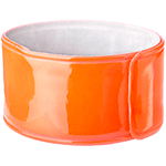 [BR07A] BR07A - Bracciale arancione retroriflettente chiusura velcro