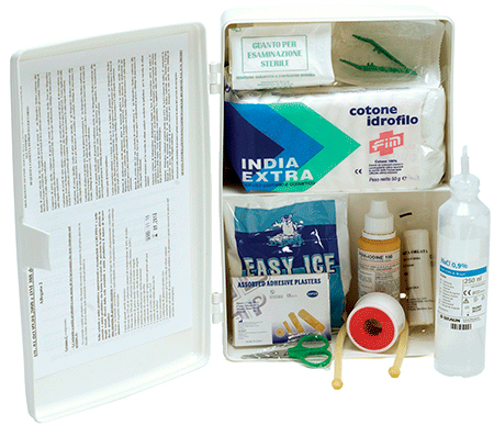 [BRA202] BRA202 - armadietto in plastica 1 anta 2 ripiani contenuto All. 2 D.M. 388