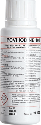 [BRC128] BRC128 - flacone da 125 ml. di disinfettante Iodopovidone al 10 % di iodio