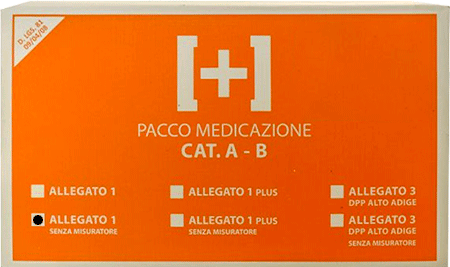 [BRP100] BRP100 - pacco di reintegro in cartone contenuto All.1 D.M. 388
