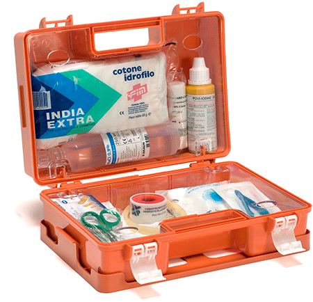 [BRV201] BRV201 - valigetta in ABS colore arancio contenuto All. 2 D.M. 388