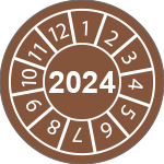 [CBC28824] CBC28824 - fg.da 10 bollini identificazione 2024 MARRONE