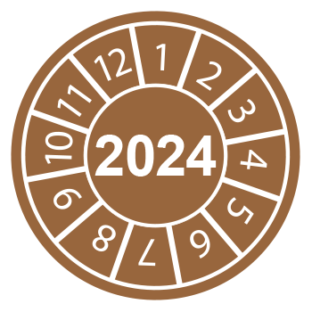 [CBC28824] CBC28824 - fg.da 10 bollini identificazione 2024 MARRONE