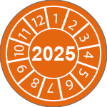 [CBC28825] CBC28825 - fg.da 10 bollini identificazione 2025 ARANCIONE
