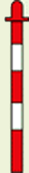 [CN93] CN93 - Solo paletto PVC bianco / rosso altezza  90 cm