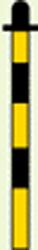 [CN932] CN932 - Solo paletto PVC giallo / nero altezza  90 cm
