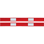[CNV115] CNV115 - kit 2 barre in PVC bianco/rosso x utilizza con colonnine CNV...