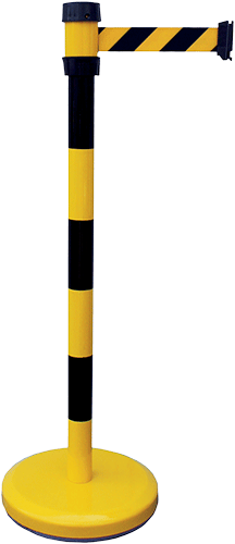 [CNV50NJ] CNV50NJ - Colonnina tendinastro giallo/nera nastro mm 210 x 50 h giallo/nero