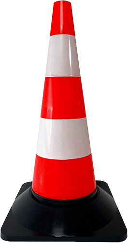 [CO81] CO81 - Cono segnale polietilene bianco/rosso