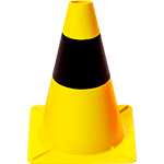 [CO85] CO85 - Cono segnale polietilene giallo nero