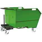 [COM117G] COM117G - benna porta rottami 750 lt ( montata)mm1400x1150x973