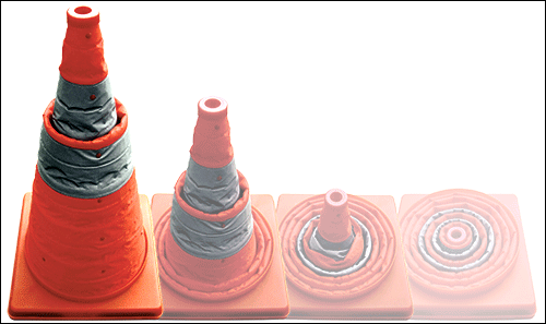 [CORV50] CORV50 - cono retrattile h.cm.60,5 totale con luce comprensivo di custodia