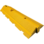 [COT100] COT100 - cordolo delimitatore omologato in gomma giallo elem.centrale h.10 cm.