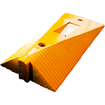 [COT500M] COT500M - cordolo delimitatore omologato in gomma giallo term.maschio h.5 cm.