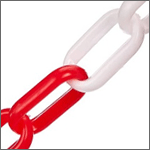 [CP105] CP105 - Catena plastica colore bianco rosso