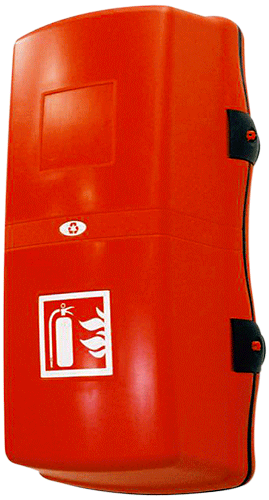 [CPE2415] CPE2415 - Cassetta portaestintori LEON in materiale plastico x estintori 4/6 kg.