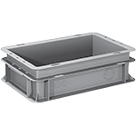 [CPLC261] CPLC261 - contenitore grigio multiuso sovrapponibile fondo pieno