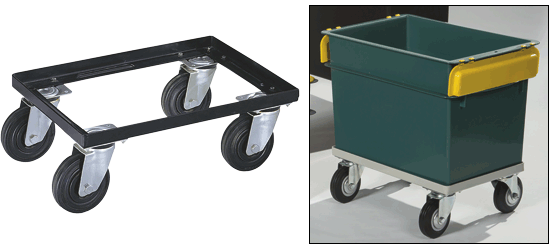 [CPLC278] CPLC278 - carrello 4 ruote per contenitori multiuso 600x400