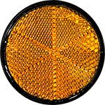 [CT23Y] CT23Y - Catadiottro retrorilflettente giallo e vite posteriore