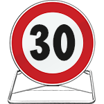 [CVGLH605030] CVGLH605030 - Cavalletto richiudibile +disco da 60 CL 2 "fig.050 C.d.S.30 km/h"
