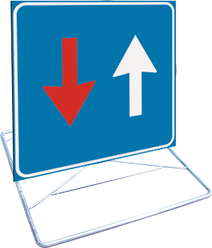 [CVGLR9045] CVGLR9045 - Cavalletto richiudibile con targa 60x60 CL 1 "diritto di precedenza"