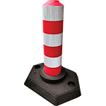 [DFR34] DFR34 - delineatore flessibile cilindrico 3 fasce rifrangenti h. 33 cm.
