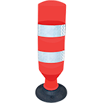[DFS221] DFS221 - Delineatore flessibile con 2 bande rifrangenti diametro cm 20 x 75 h