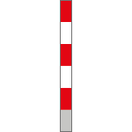 [DLA100] DLA100 - delineatore  di accesso strisce rifr.B/R