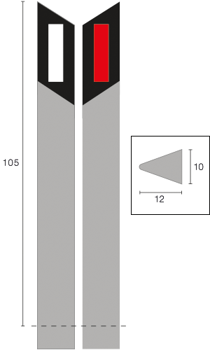 [DLM102] DLM102 - Delineatore margine doppio senso circolazione B/R