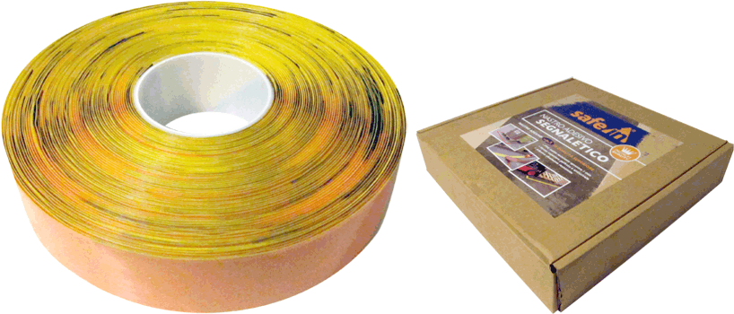 [DMS50NY] DMS50NY - nastro adesivo SAFE IN in PVC qualita' PREMIUM GIALLO/NERO h 5 cmx30 m