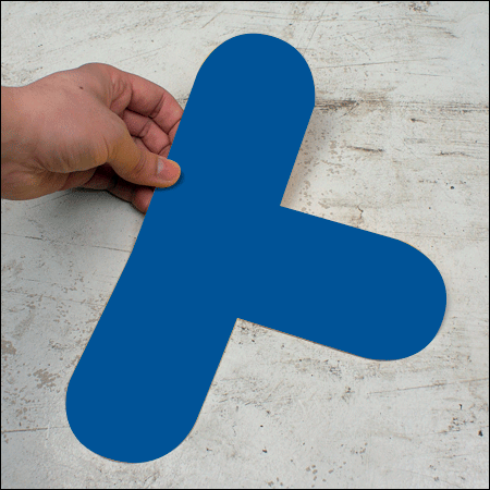 [DMT3B] DMT3B - conf.10 delimitatori ades.pallet a T SAFE IN dim.300x200mm col.BLU