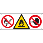 [E10301KS] E10301KS - Etichetta multisimbolo con 3 simboli E1305 E1102 E1312  EN ISO 7010