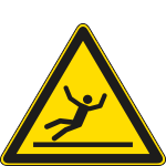 [E1114K] E1114K - Cartello pericolo superfice scivolosa solo simbolo EN ISO 7010