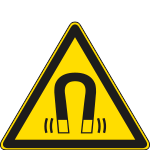 [E1127K] E1127K - Cartello pericolo campo magnetico solo simbolo EN ISO 7010