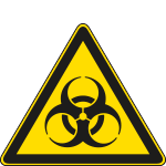 [E1131K] E1131K - Cartello pericolo rischio biologico solo simbolo EN ISO 7010