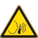 [E1178K] E1178K - cartello pericolo forte suono improvviso EN ISO 7010