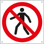 [E1304KS] E1304KS - Etichetta adesiva divieto passaggio pedoni EN ISO 7010