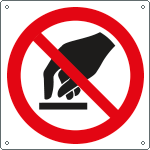 [E1315K] E1315K - Cartello alluminio piano simbolo divieto di effettuare manovre